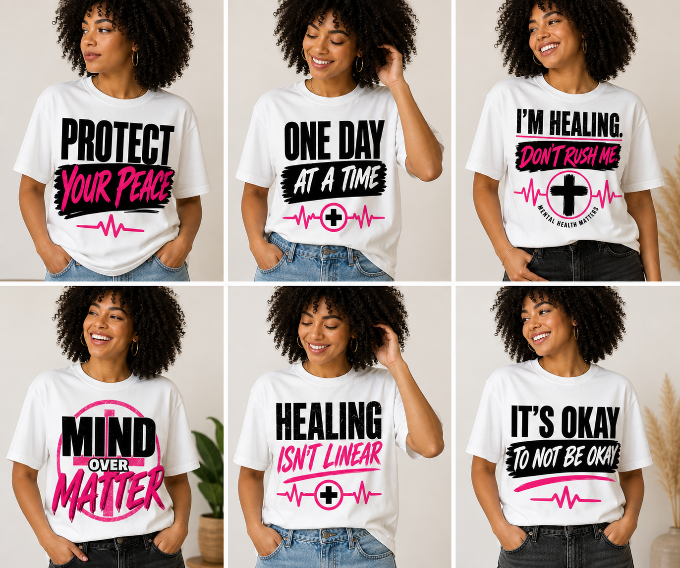 Mental Health Awareness Tee Bundle (6 Designs)