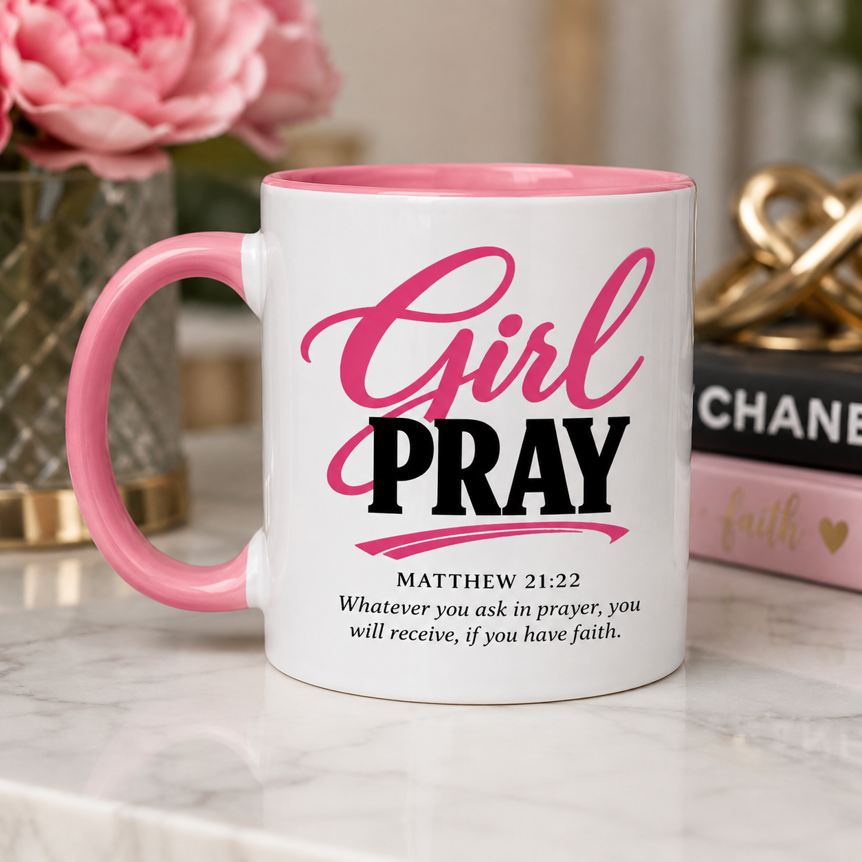 Girl Pray Sublimation Mug Prints