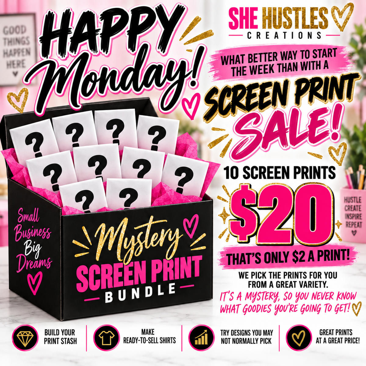 MONDAY SCREEN PRINT SALE!