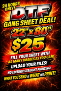 22" x 80" DTF Gang Sheet