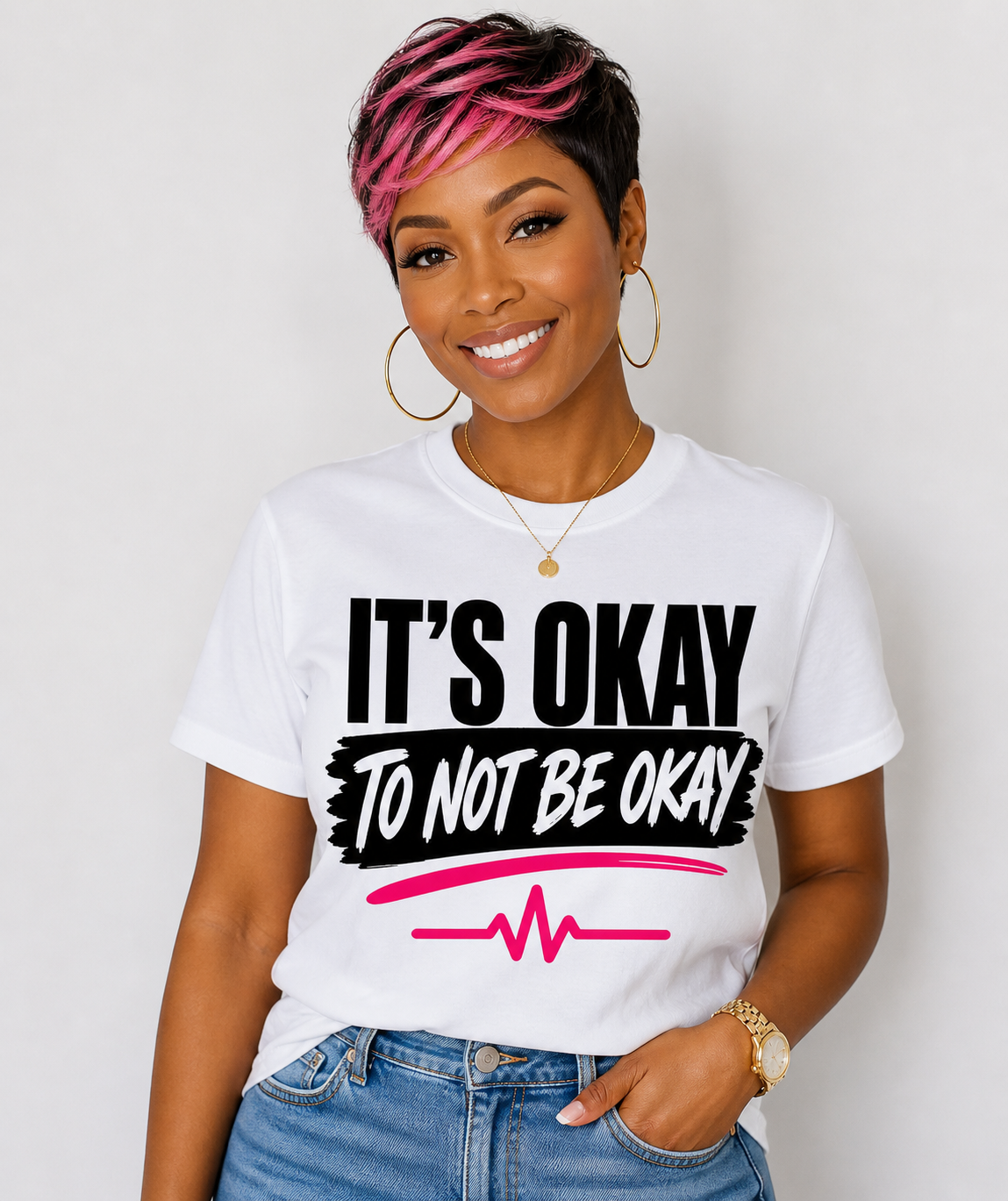 It's okay to not be okay - Mental Health Awareness print 11x11
