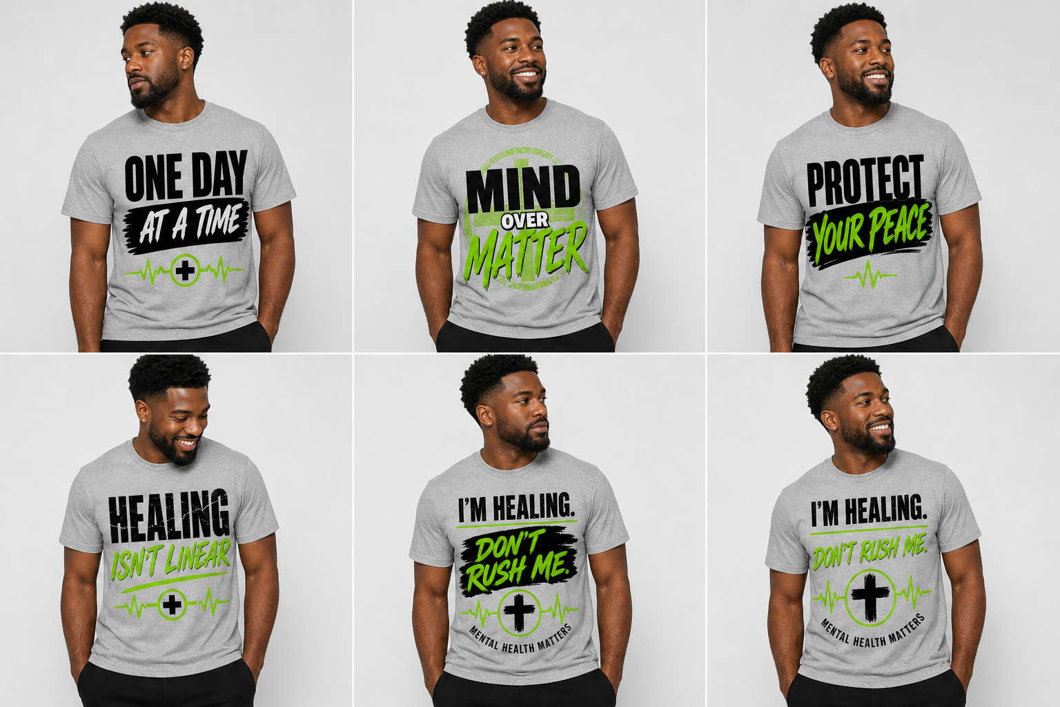 Mental Health Awareness Tee Bundle (6 Designs)