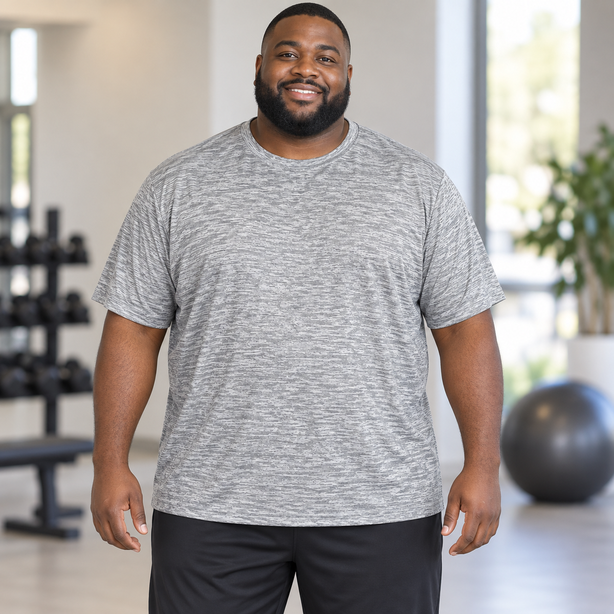 Men’s 4XL Gray Dry-Fit T-Shirt
