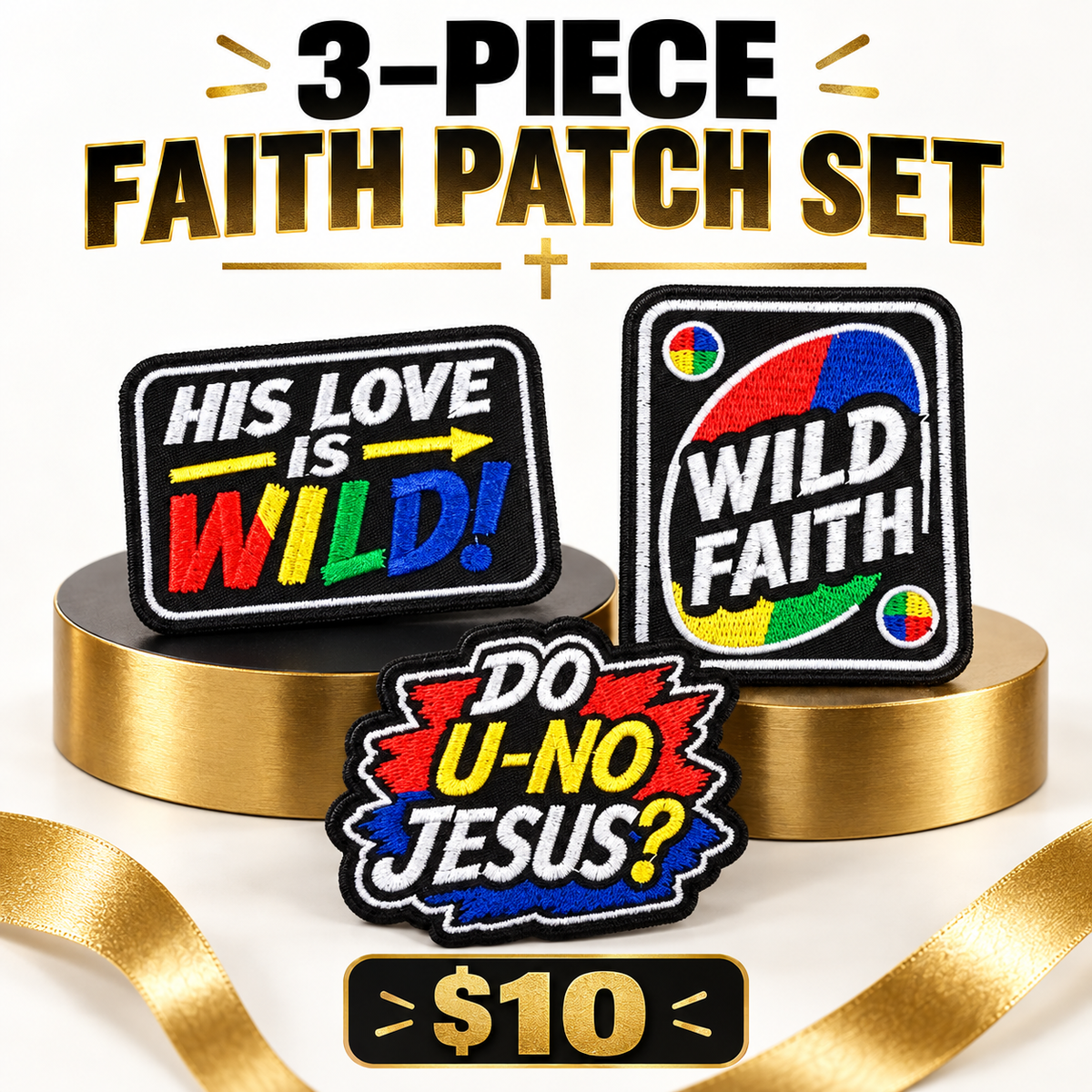 UNO FAITH PATCH SET OF 3