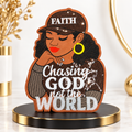 Chasing God, Not the World Sequin Patch