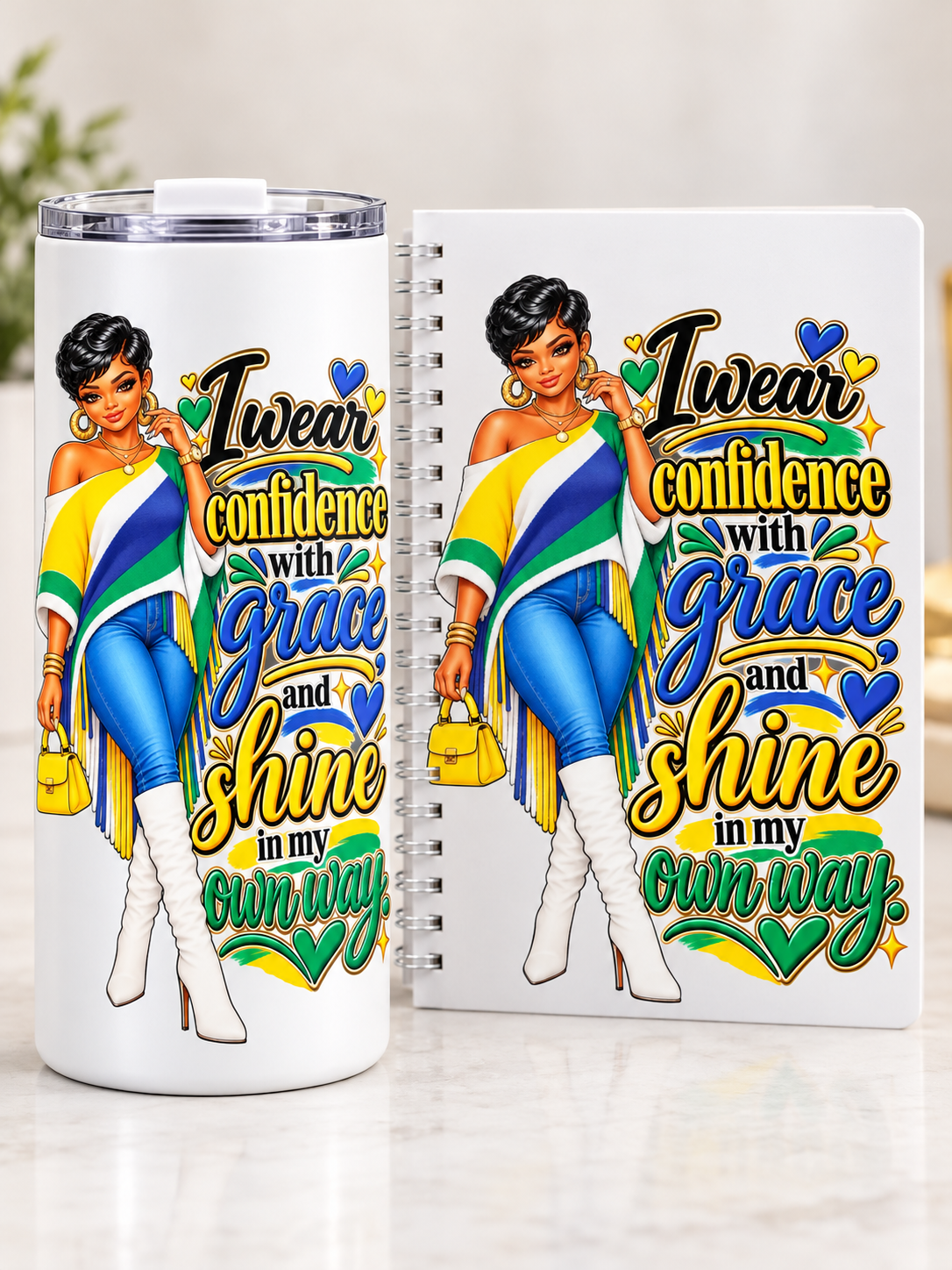 I Wear Confidence With Grace UVDTF Sticker