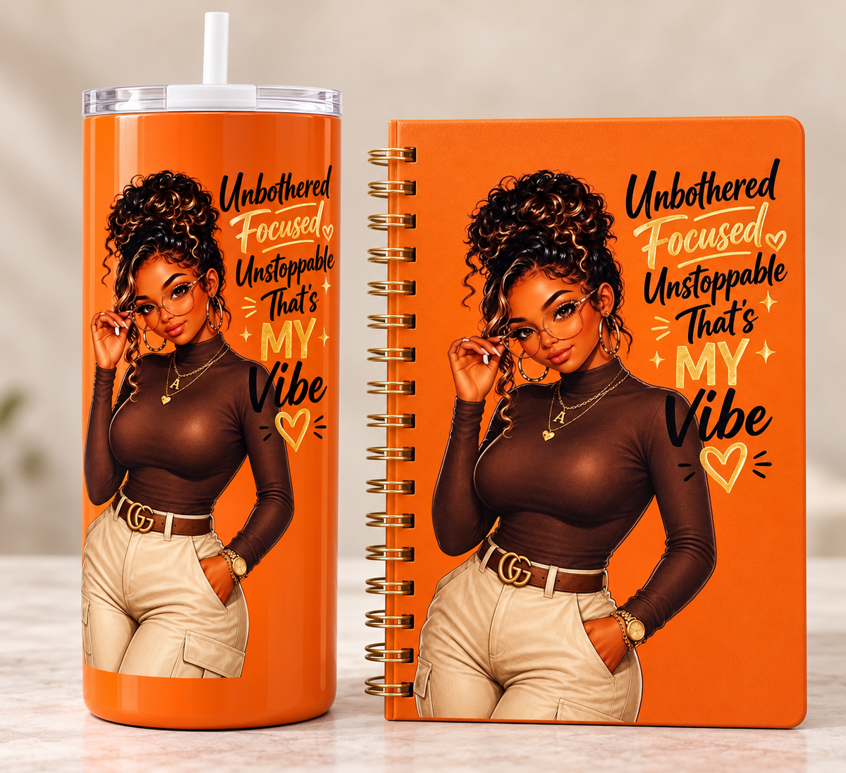 Unbothered Focused Unstoppable UVDTF Sticker