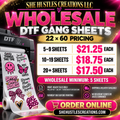Wholesale 22×60 DTF Gang Sheets.