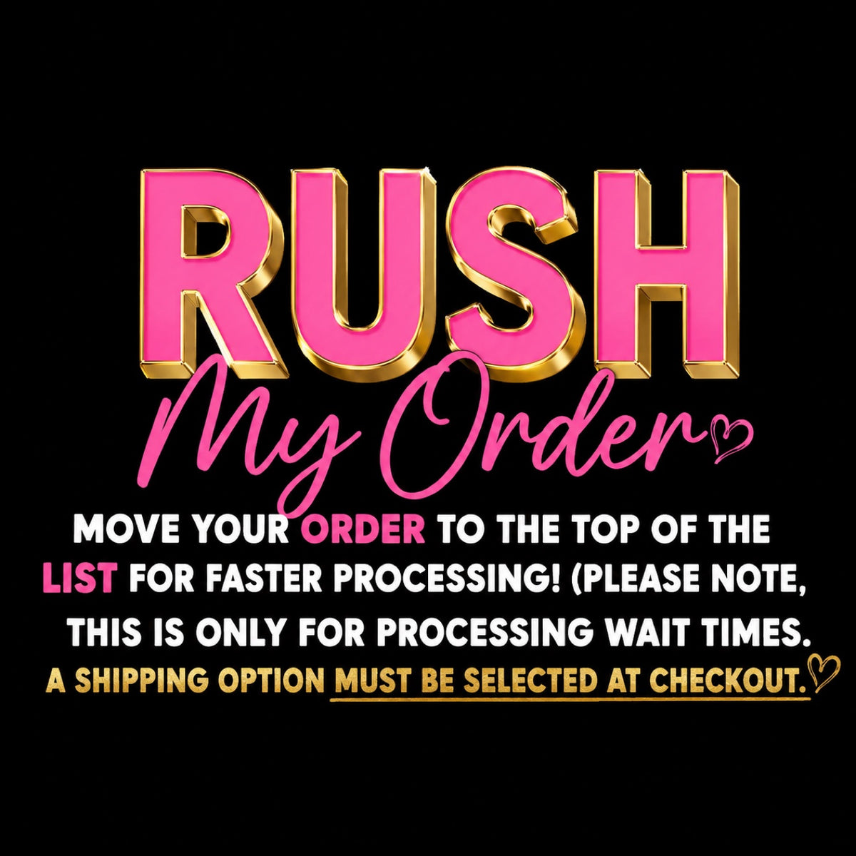 Rush My Order — Priority Production