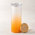 20oz Sublimation Gradient Glass Duo Skinny Tumbler - Yellow